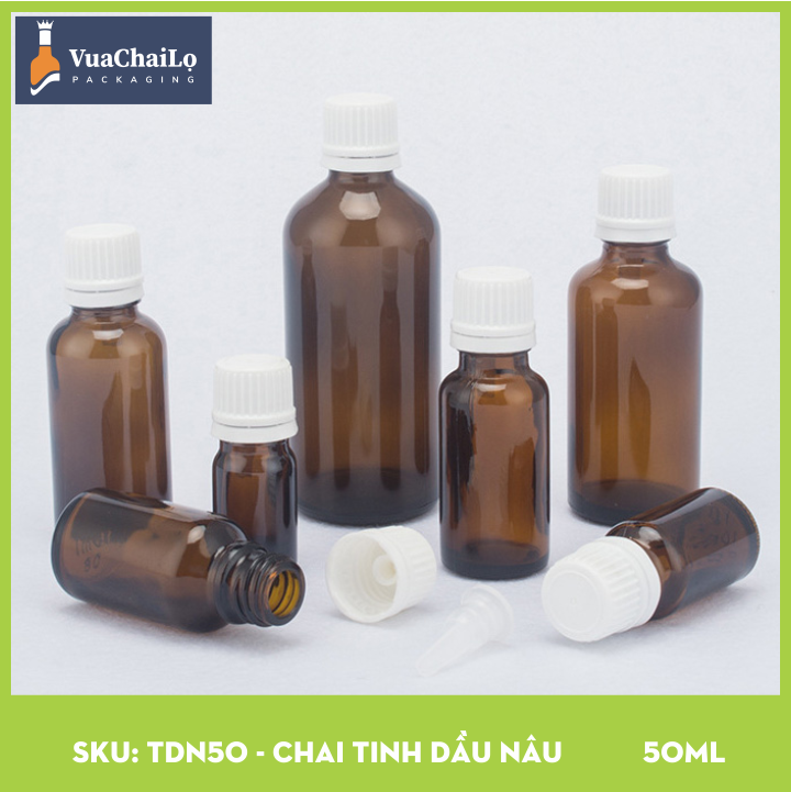 Chai Tinh Dầu Nâu 50ml