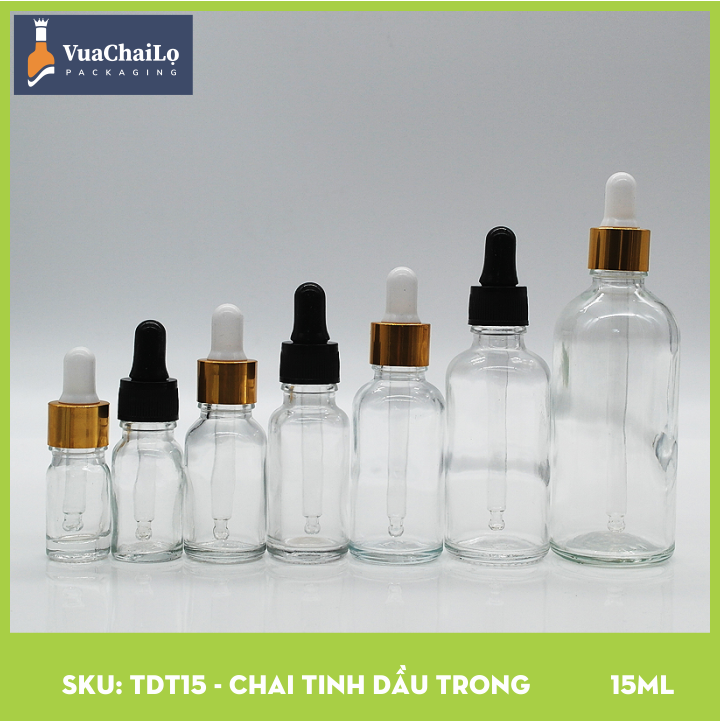 Chai Tinh Dầu Trắng 15ml