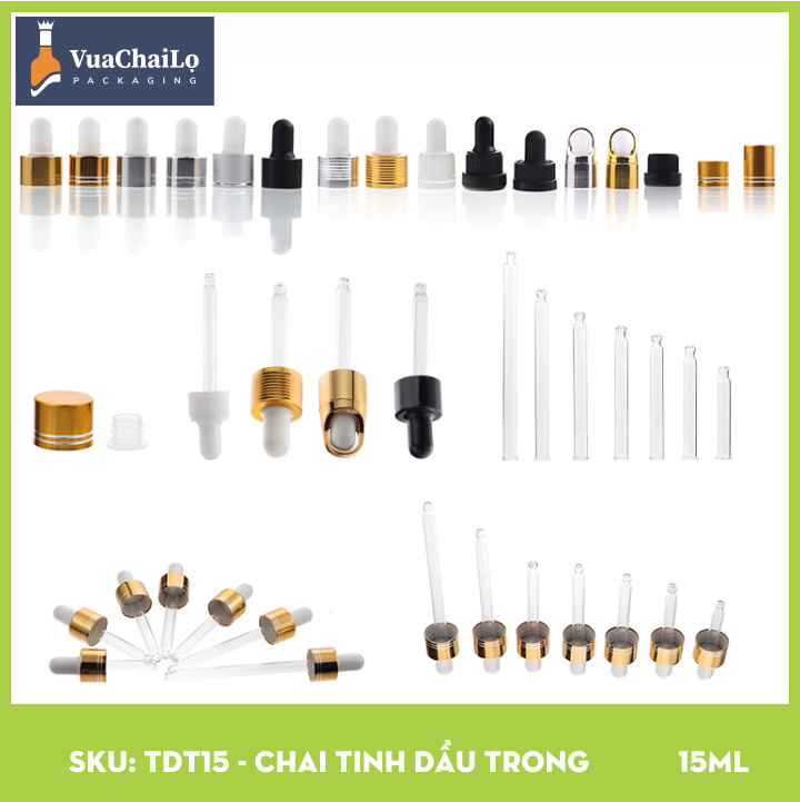 Chai Tinh Dầu Trắng 15ml
