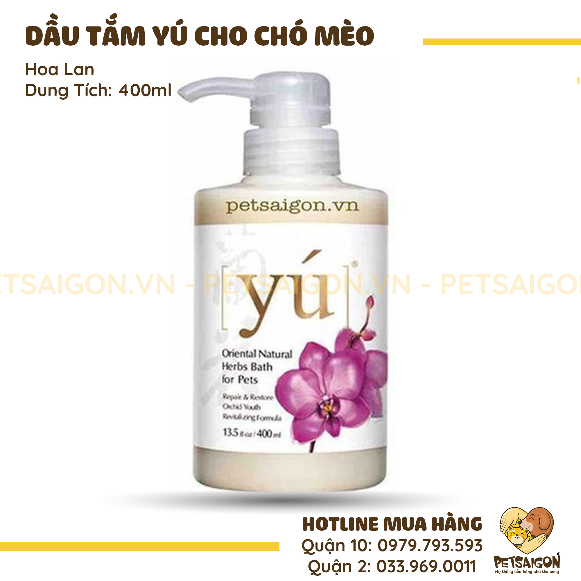 Sữa Tắm Cho Chó Mèo Yu Hương Thơm Cao Cấp