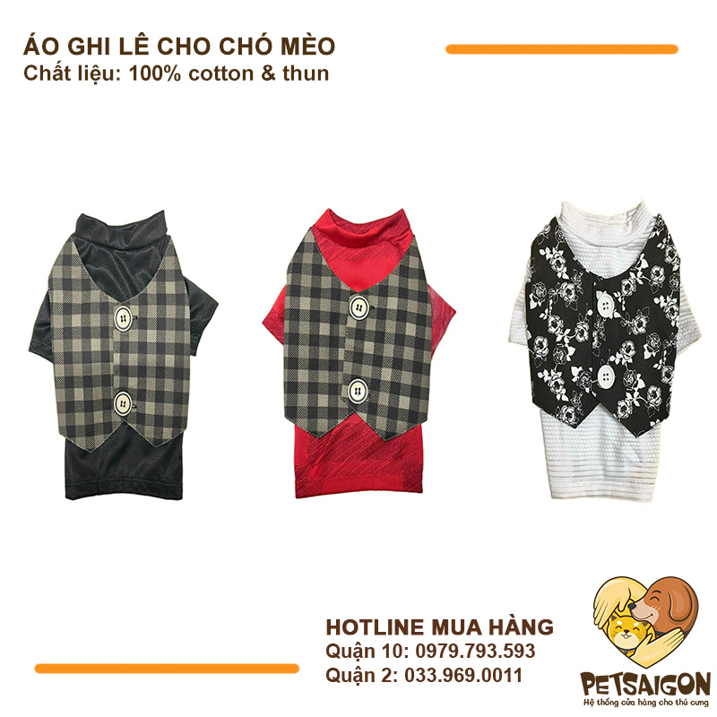 Áo Cho Chó Mèo Kiểu Ghi Lê