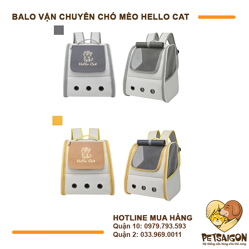 Balo Vận Chuyển Chó Mèo Hello Cat