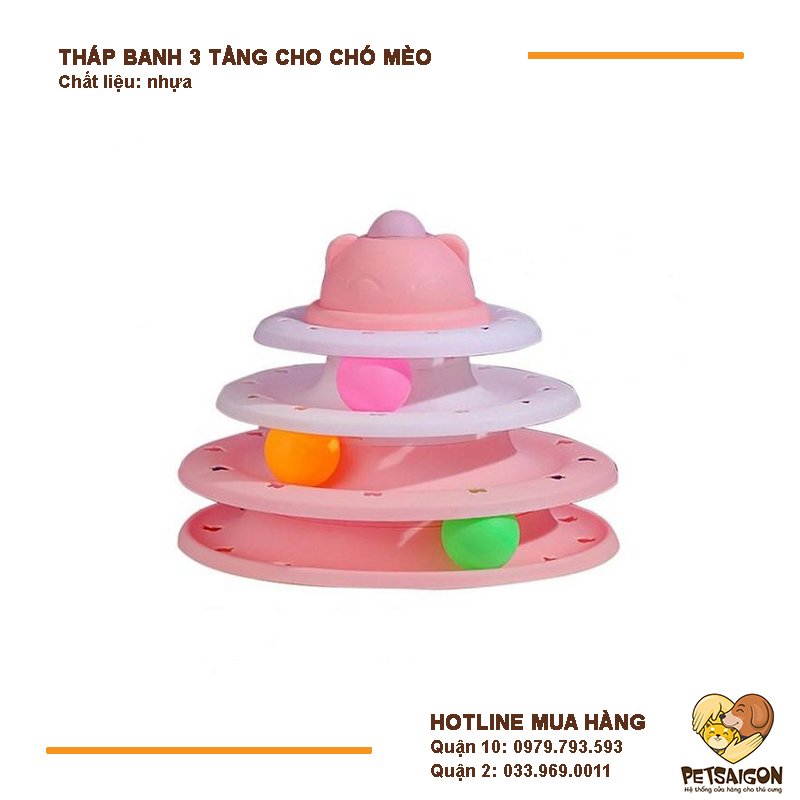 Đồ Chơi Cho Mèo Tháp Banh 3 Tầng