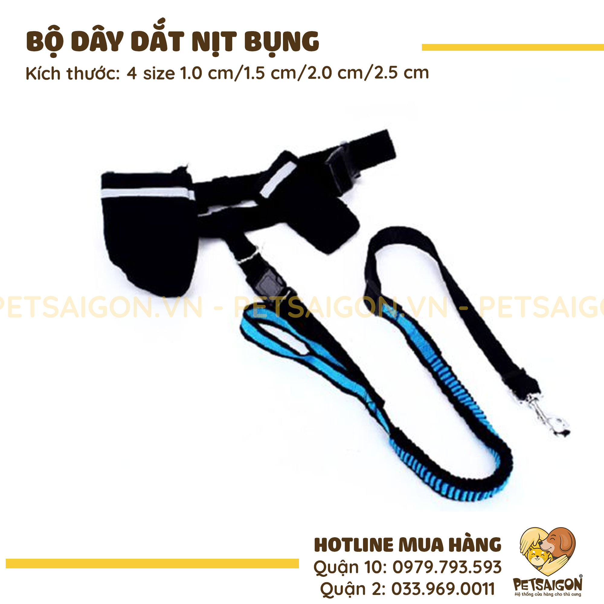 Dây Dắt Cho Chó Kèm Đai Lưng Cho Chủ