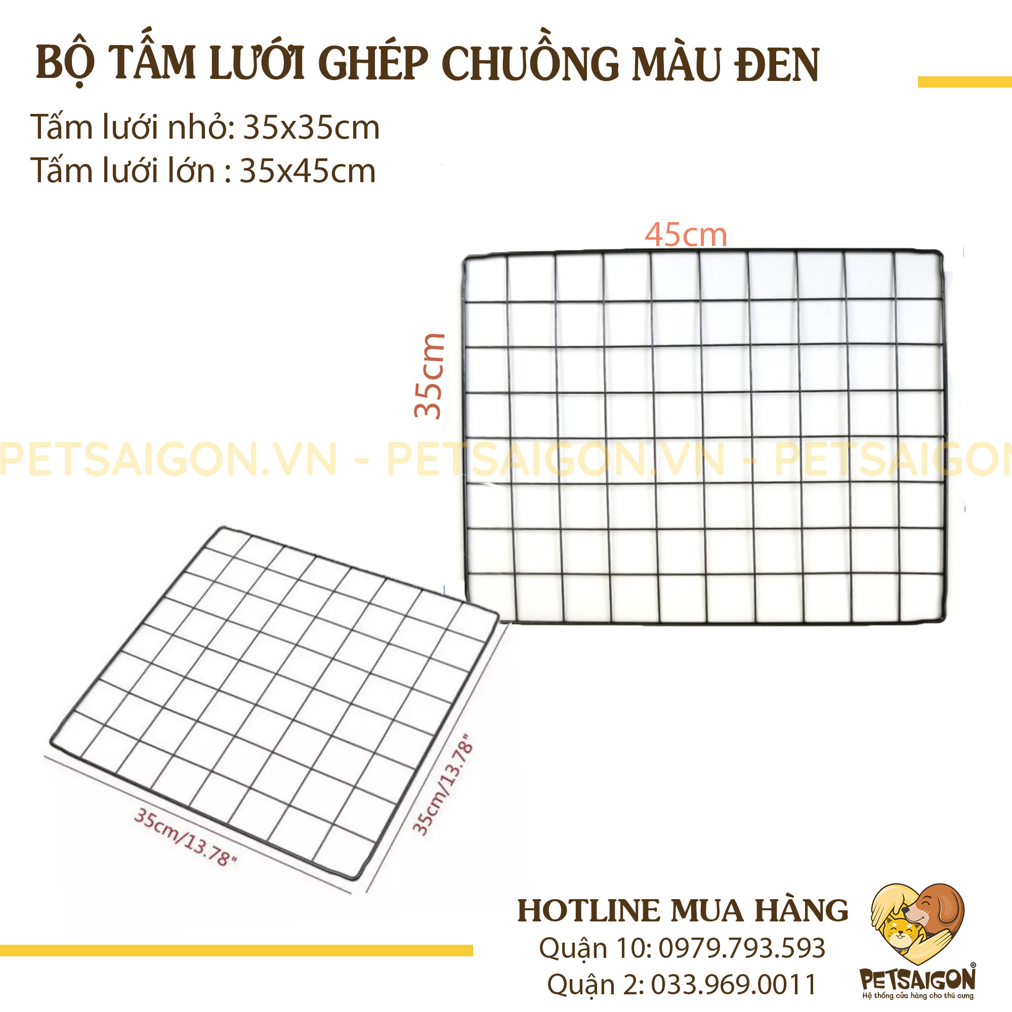 Tấm Lưới Ghép Chuồng Cho Chó Mèo Màu Đen