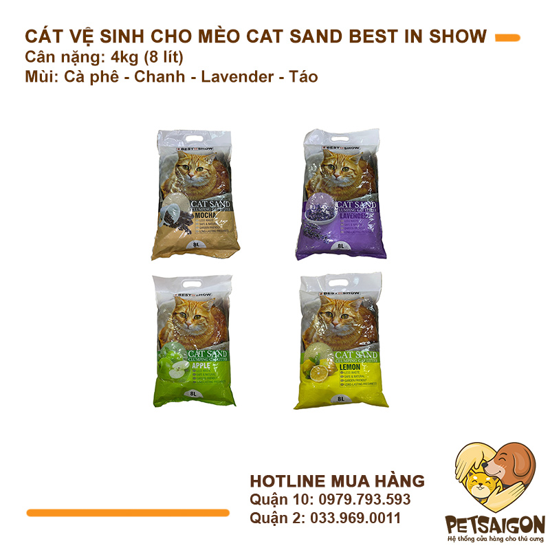 Cát Vệ Sinh Cho Mèo Cat Sand Best Show 8L