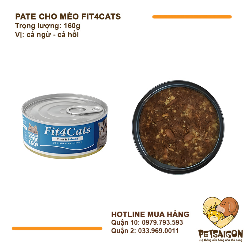 Pate Cho Mèo Fit4Cats Cá Ngừ - 160g