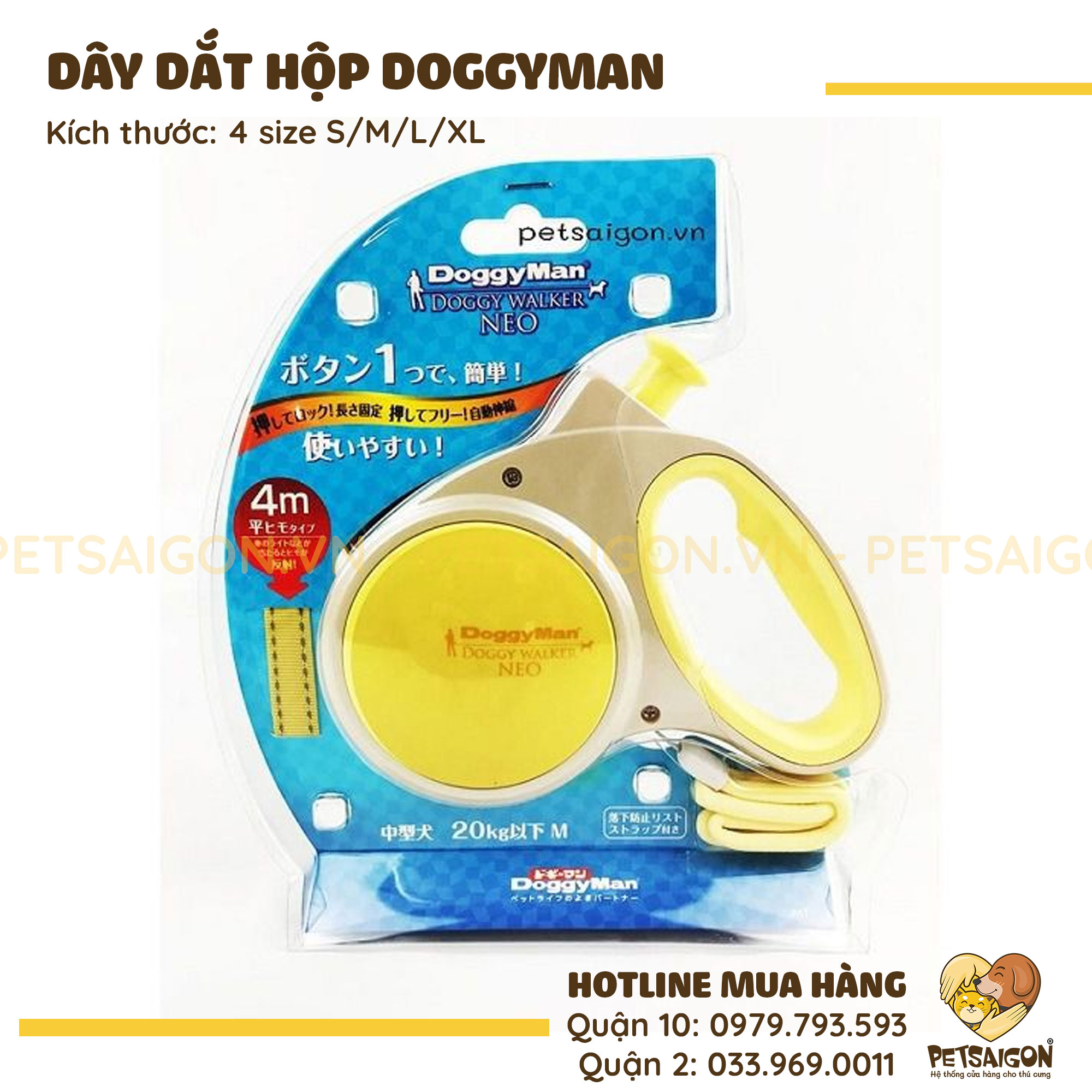 Dây Dắt Hộp Cho Chó Doggyman Walker