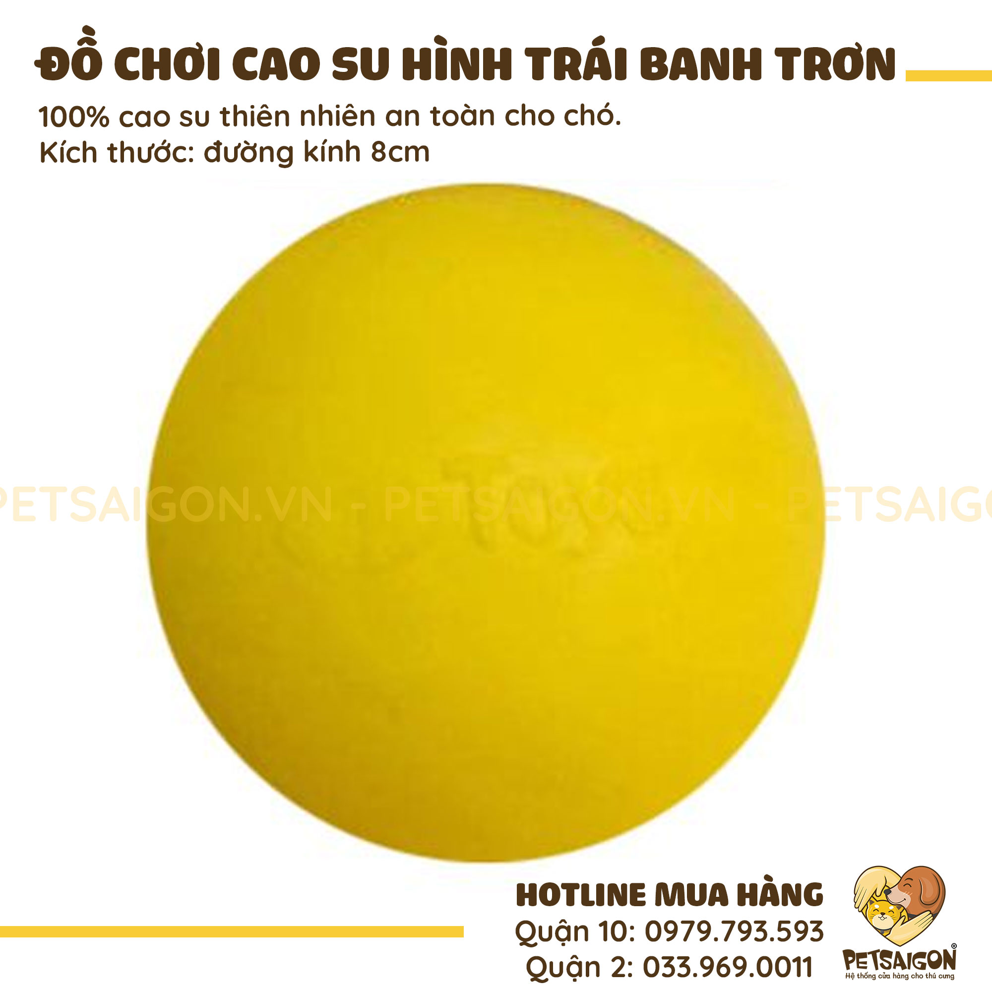 Đồ Chơi Cho Chó Hình Trái Banh Trơn Bằng Cao Su