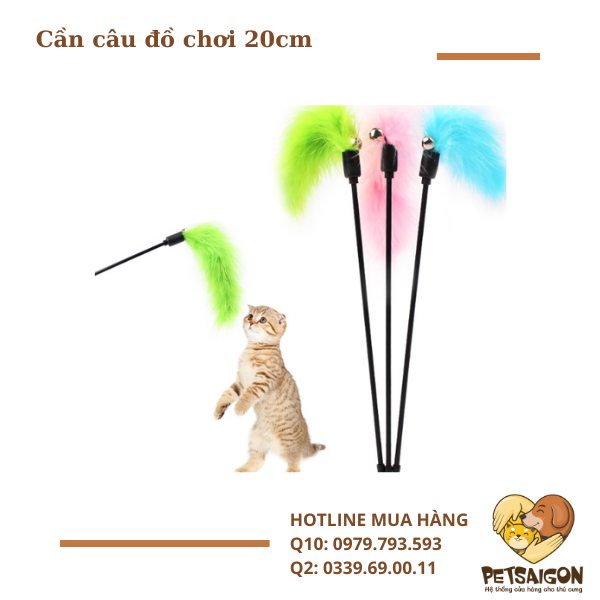 CẦN CÂU ĐỒ CHƠI CHO MÈO LÔNG DÀI 20CM