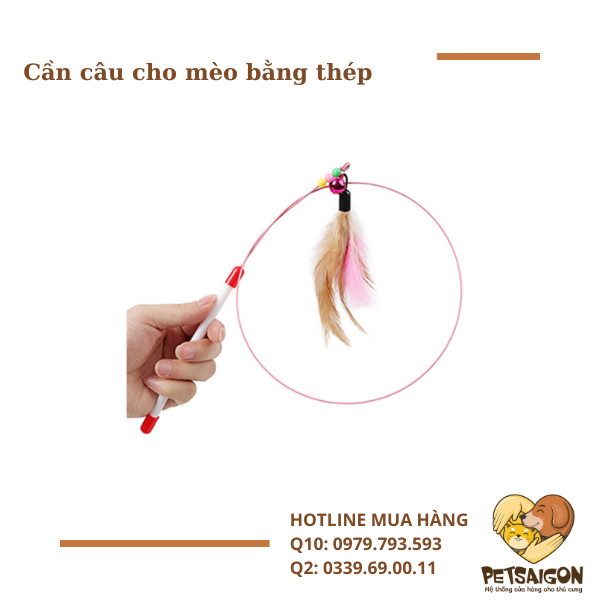 CẦN CÂU CHO MÈO BẰNG THÉP