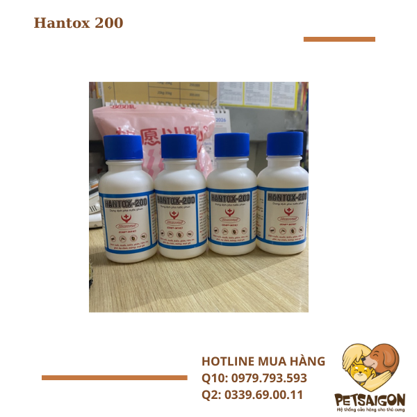 Dung dịch trị ve bọ chét Hantox - 200