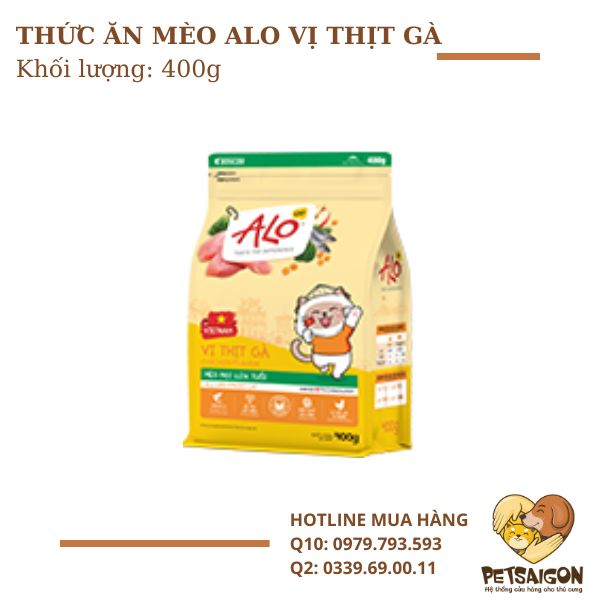 Alo-Thức ăn hỗn hợp hoàn chỉnh và cân bằng dinh dưỡng cho Mèo
