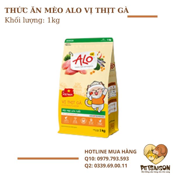 Alo-Thức ăn hỗn hợp hoàn chỉnh và cân bằng dinh dưỡng cho Mèo
