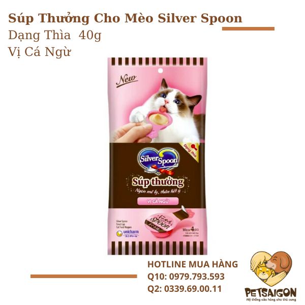 Súp Thưởng Cho Mèo Silver Spoon Dạng Thìa  40g