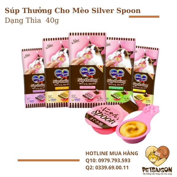 Súp Thưởng Cho Mèo Silver Spoon Dạng Thìa  40g