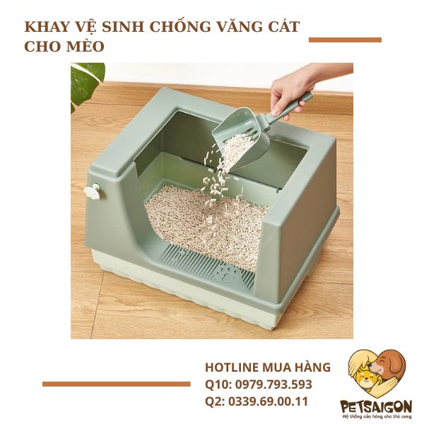 KHAY VỆ SINH CHỐNG VĂNG CÁT CHO MÈO