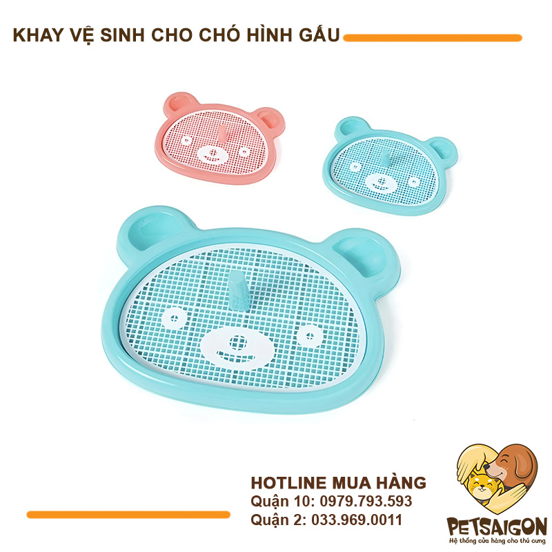 Khay Vệ Sinh Cho Chó Hình Gấu