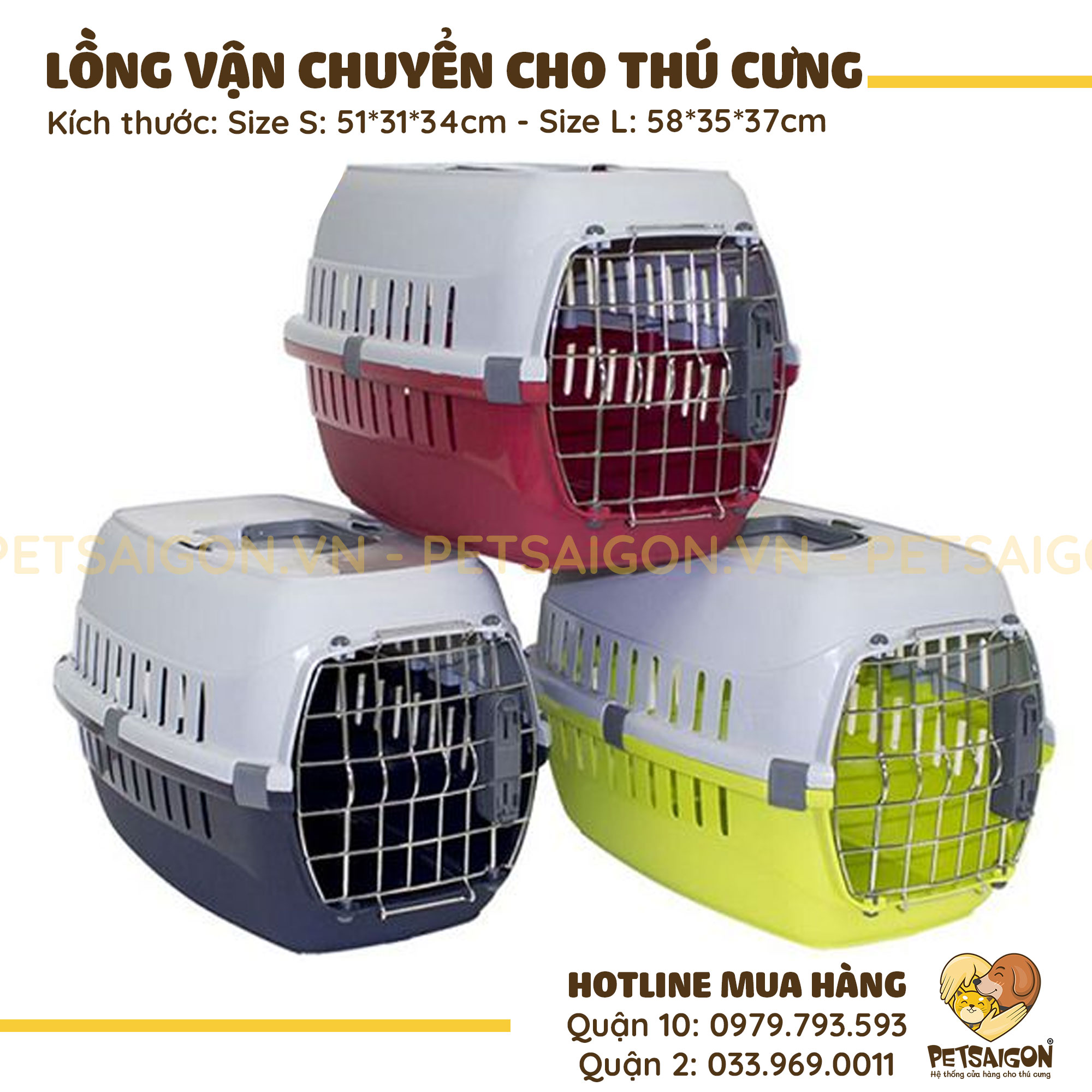 Lồng Vận Chuyển Cho Chó Mèo