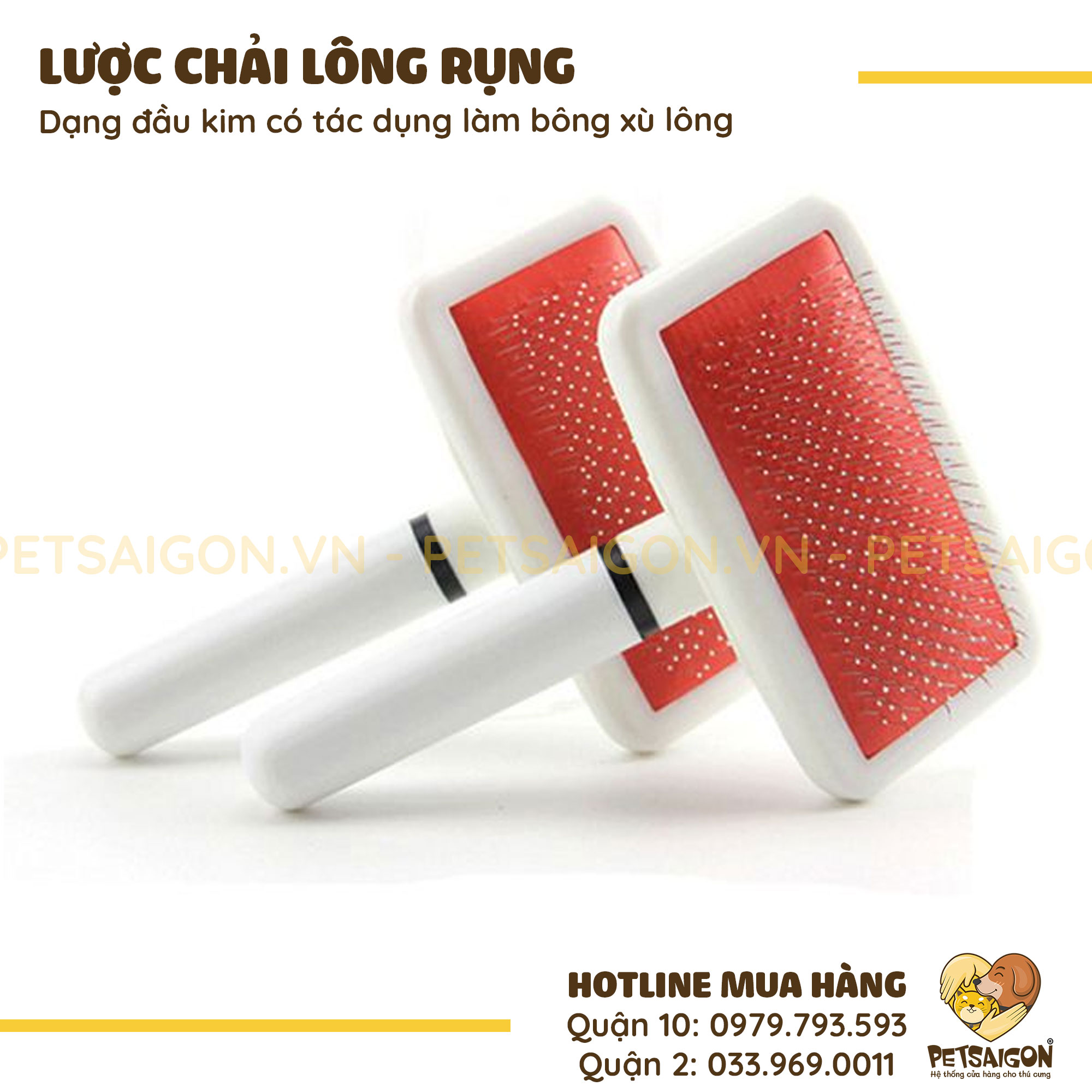 Lược Chải Lông Cho Chó Mèo Lấy Lông Rụng