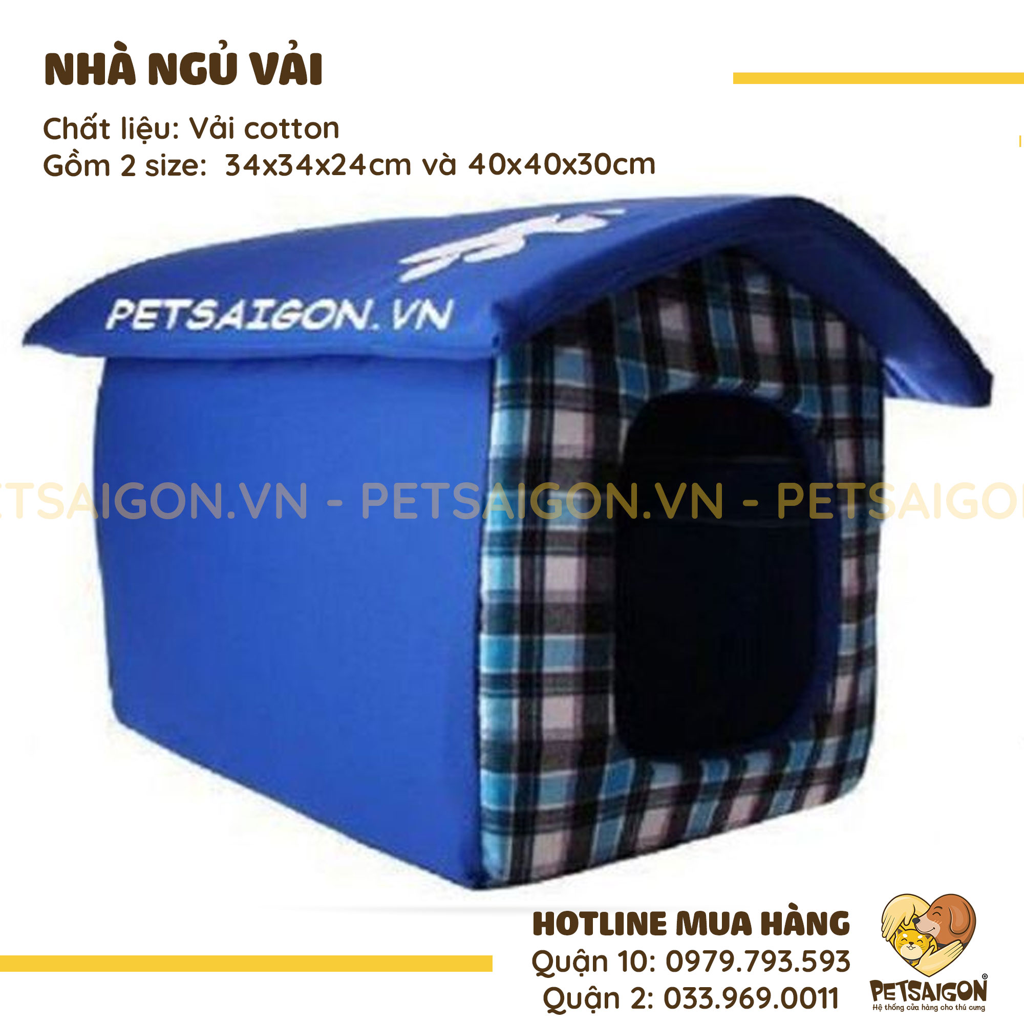 Nhà Cho Chó Mèo Ngủ Bằng Vải