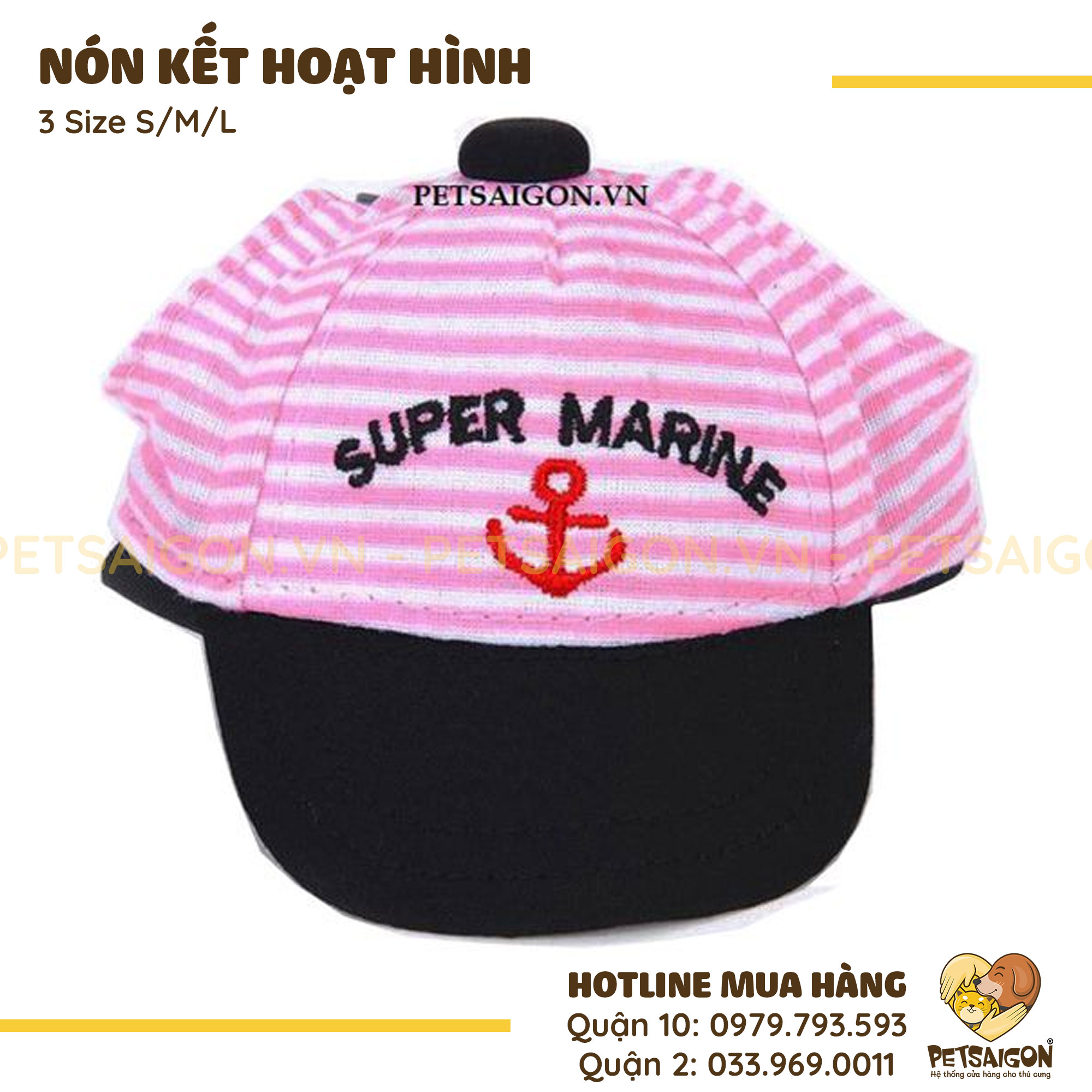 Nón Cho Chó Mèo Họa Tiết Hoạt Hình