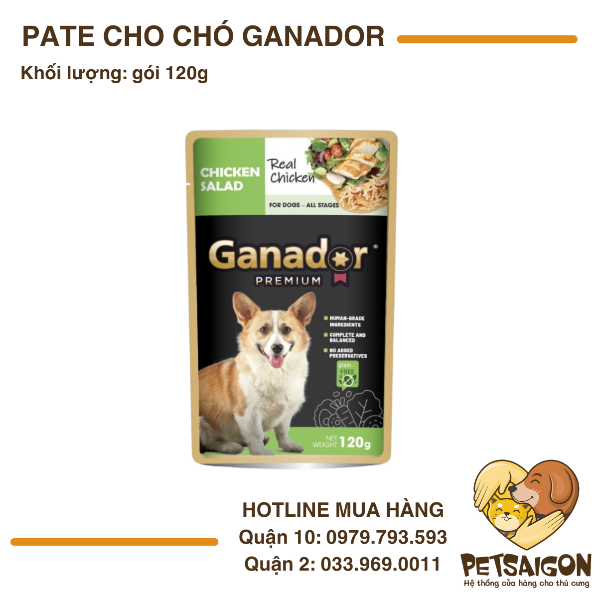Pate Cho Chó Ganador Dạng Xốt 120g