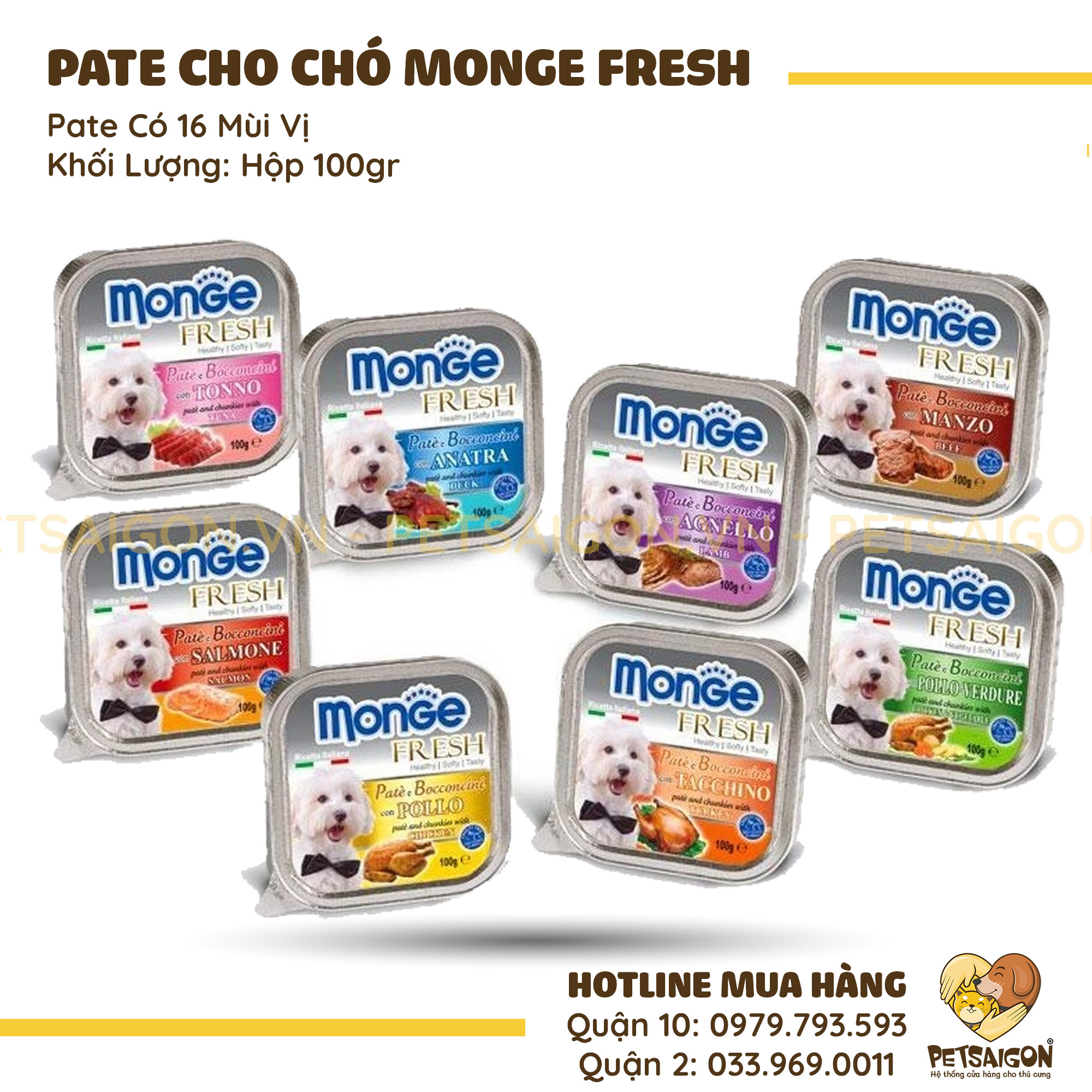 Pate Cho Chó Monge Fresh Hộp 100G