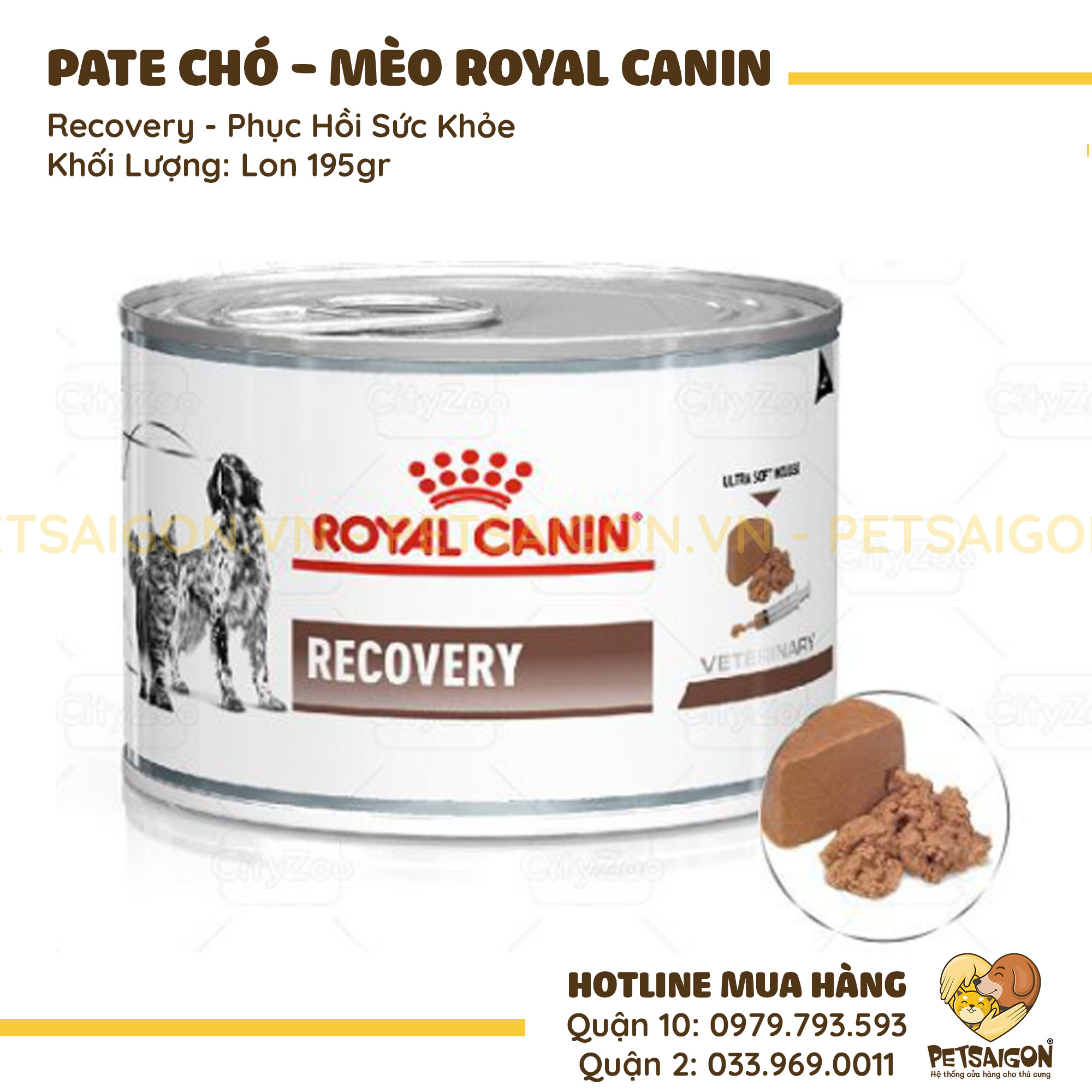Pate Cho Chó Mèo Royal Canin Recovery Phục Hồi Sức Khỏe 195g