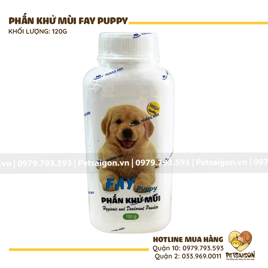 Phấn Tắm Khô Cho Chó Mèo Khử Mùi Fay