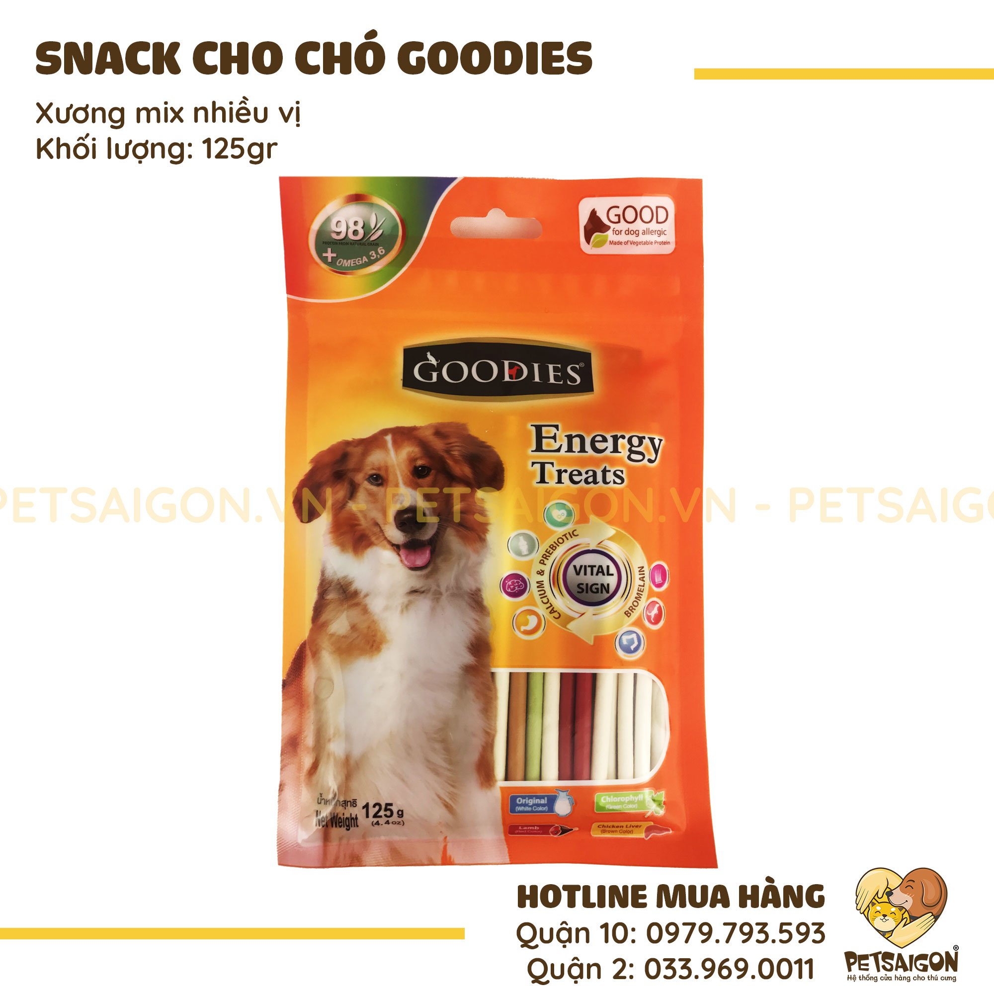 Xương Cho Chó Goodies Mix 4 Vị