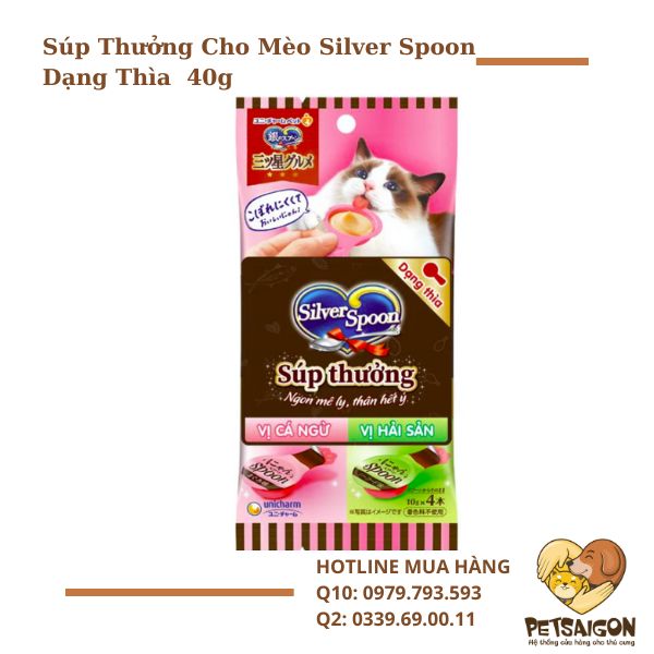 Súp Thưởng Cho Mèo Silver Spoon Dạng Thìa  40g