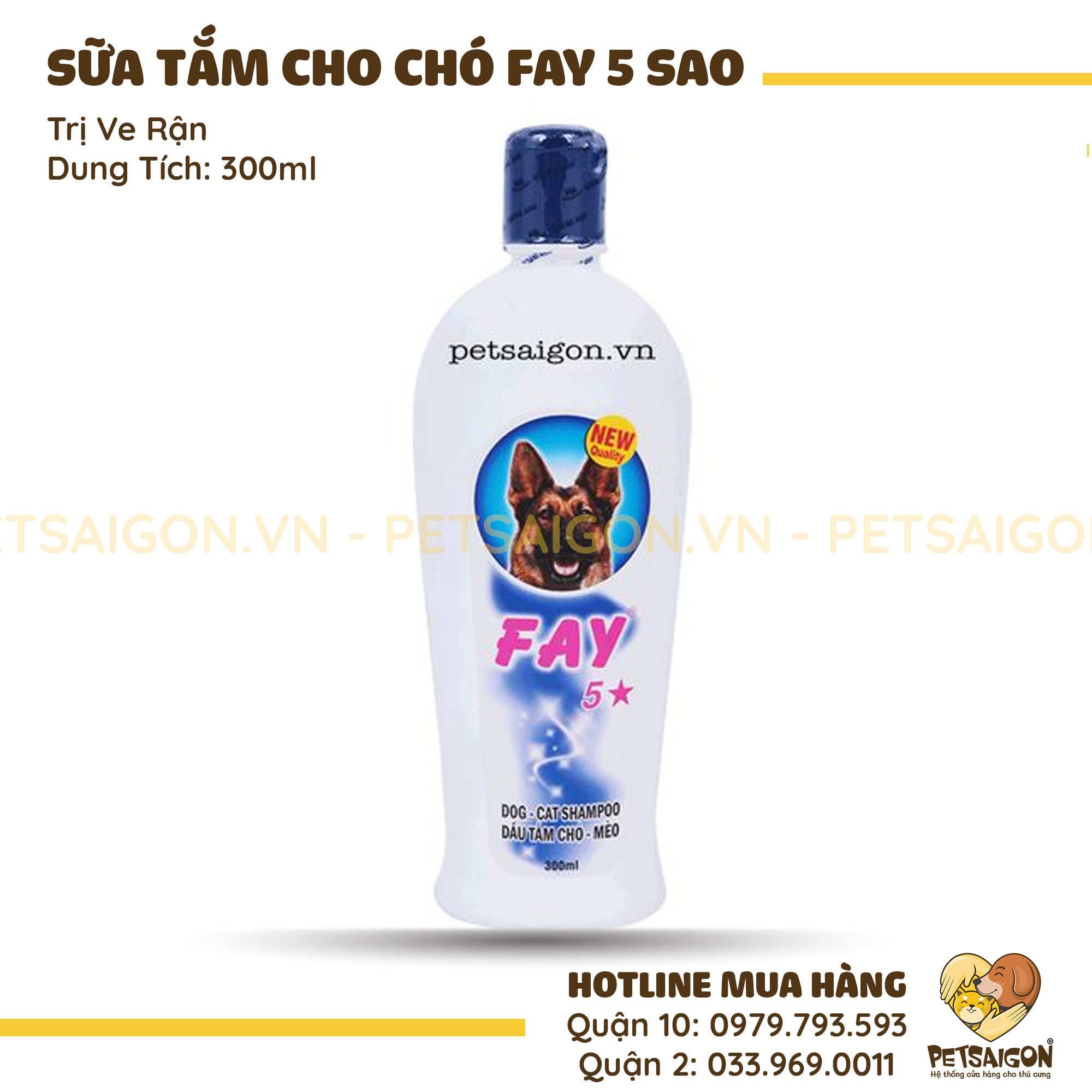 Sữa Tắm Cho Chó Fay 5 Sao