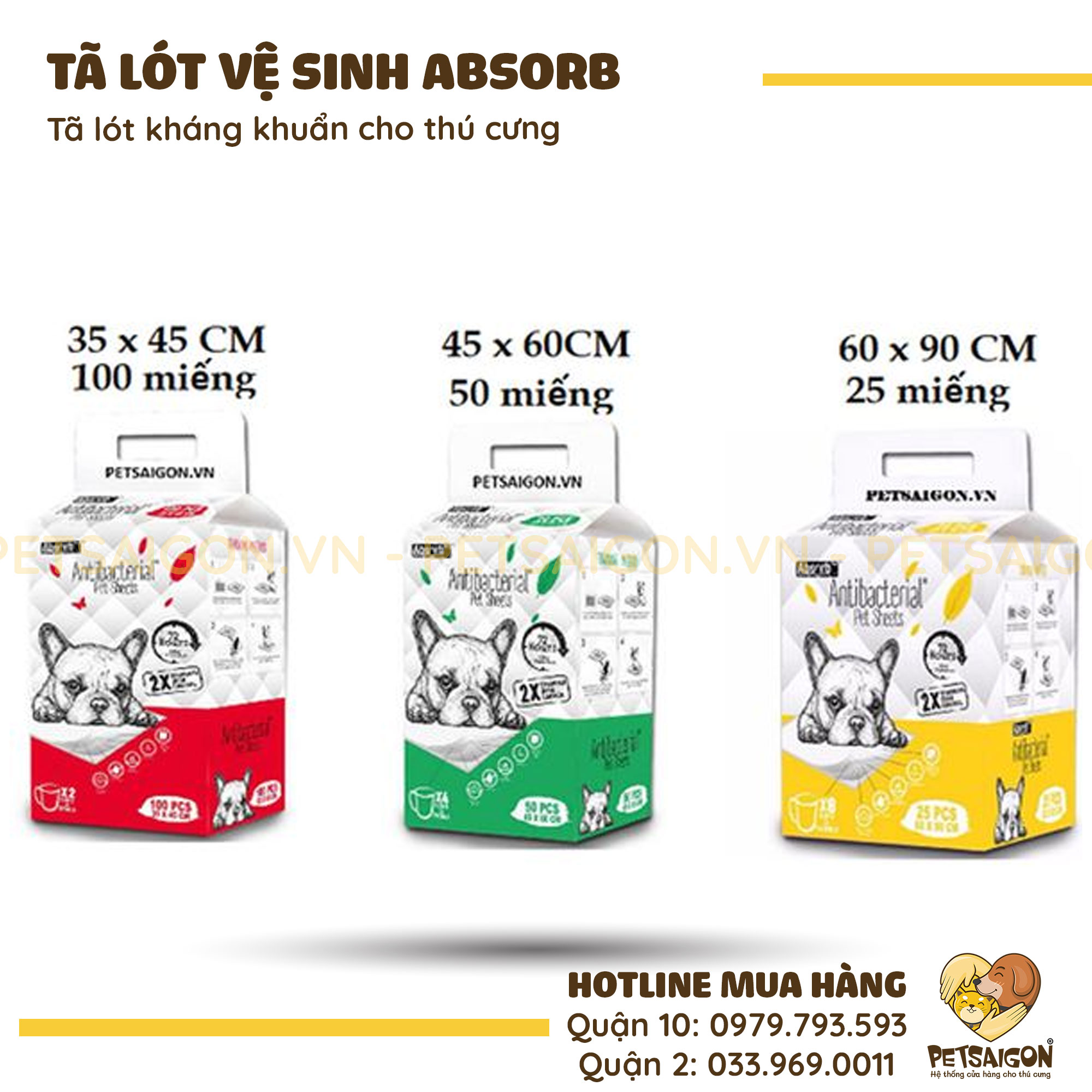 Tã Lót Cho Chó Mèo Đi Vệ Sinh Absorb Plus