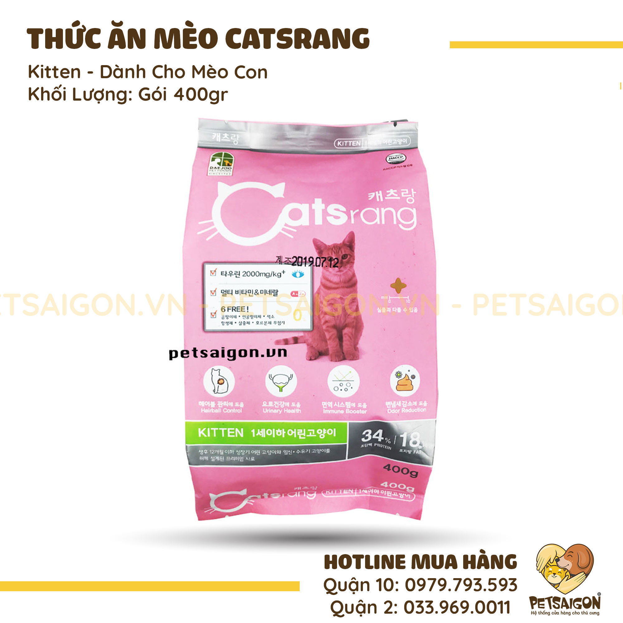 Thức Ăn Cho Mèo Con Catsrang Kitten