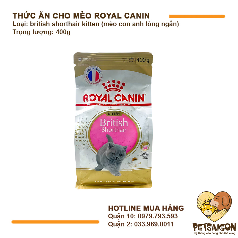 Thức Ăn Cho Mèo Lông Ngắn Royal Canin British Shorthair Kitten