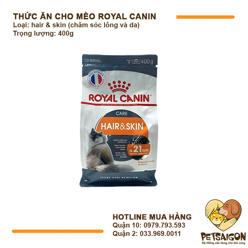 Thức Ăn Cho Mèo Chăm Sóc Da Lông Royal Canin Hair & Skin Care