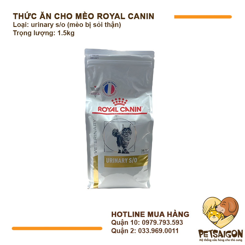 Thức Ăn Cho Mèo Royal Canin Urinary S/O Hỗ Trợ Điều Trị Sỏi Thận