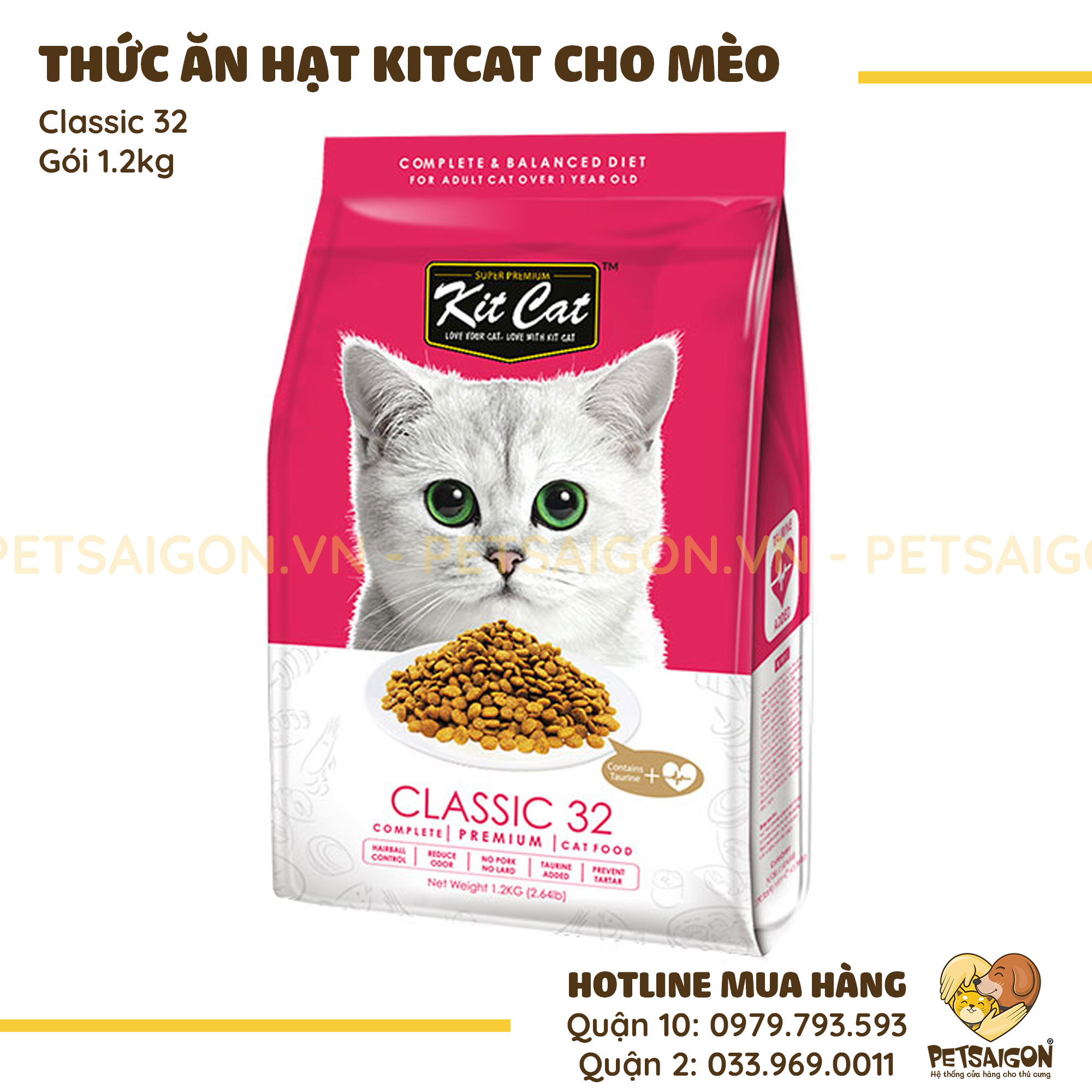 Thức Ăn Hạt Cho Mèo KitCat