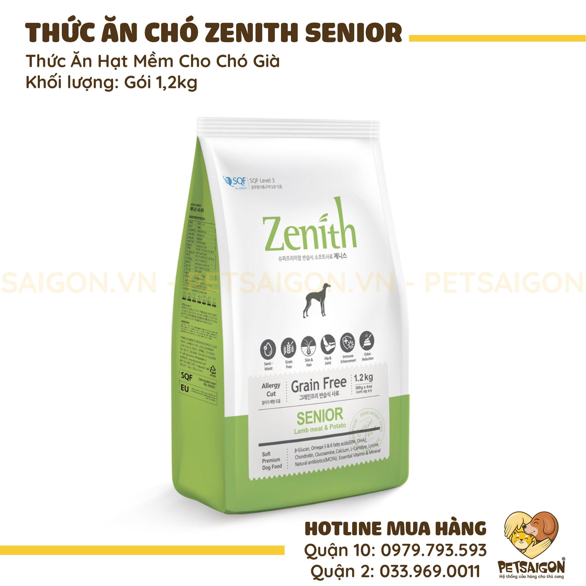 Thức ăn cho chó - Zenith Senior- 1.2kg