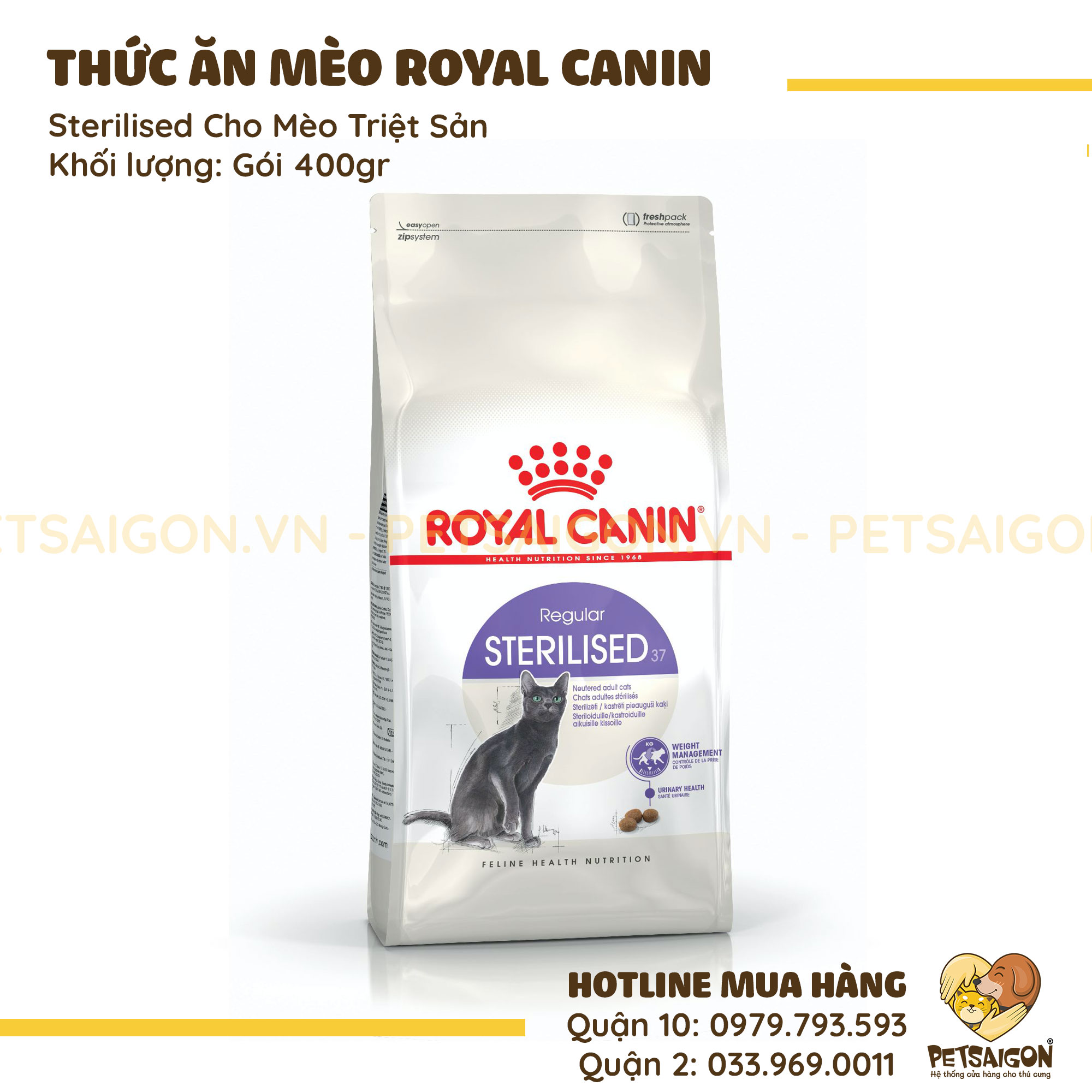 Thức Ăn Cho Mèo Triệt Sản Royal Canin Sterilised