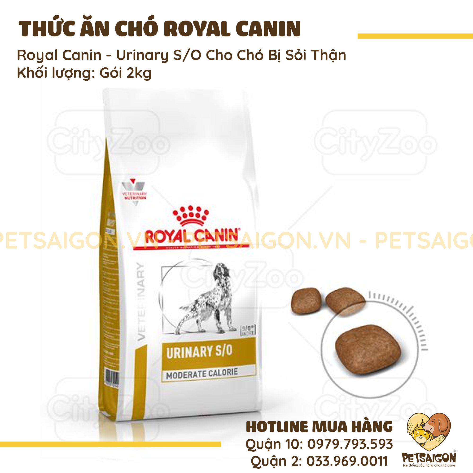 Thức Ăn Cho Chó Bị Sỏi Thận Royal Canin Urinary S/O