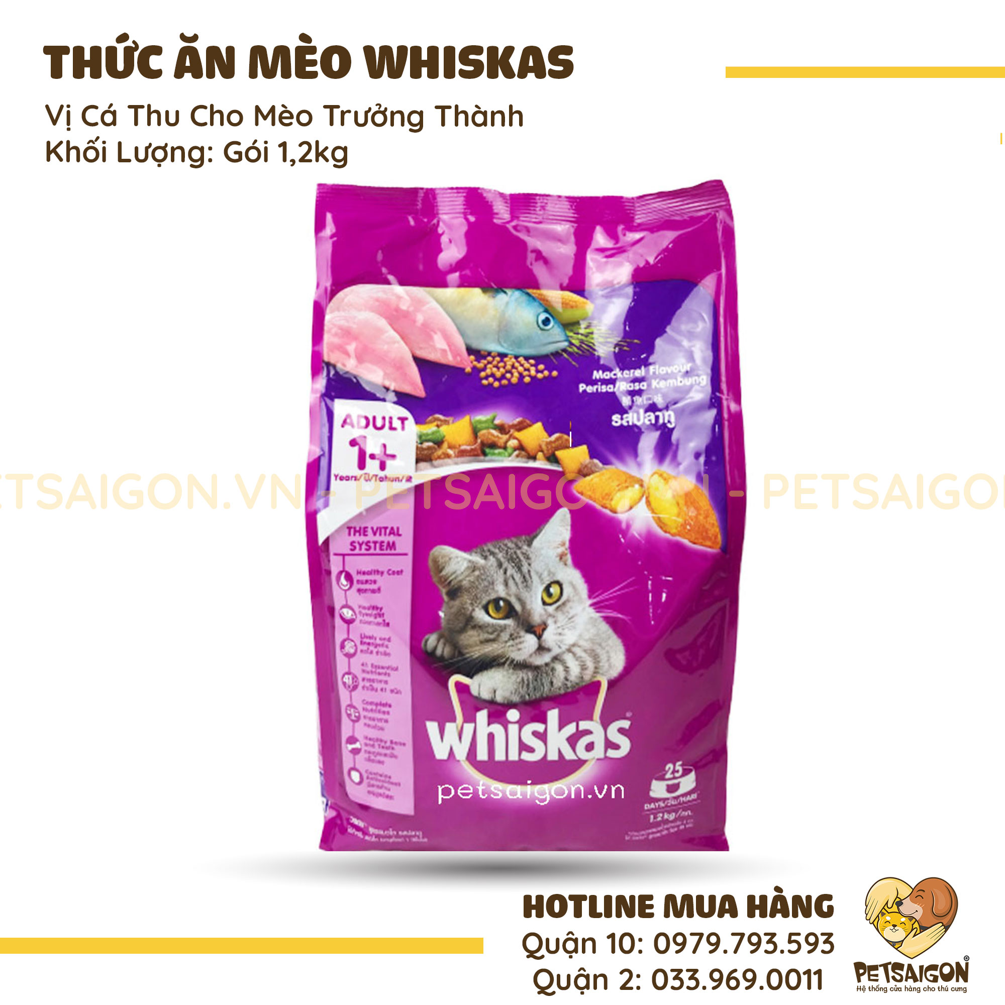 Thức Ăn Cho Mèo Whiskas Vị Cá Thu
