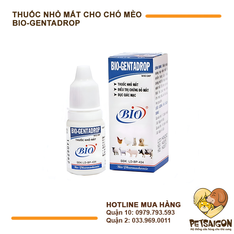 Thuốc Nhỏ Mắt Cho Chó Bio Gentadrop