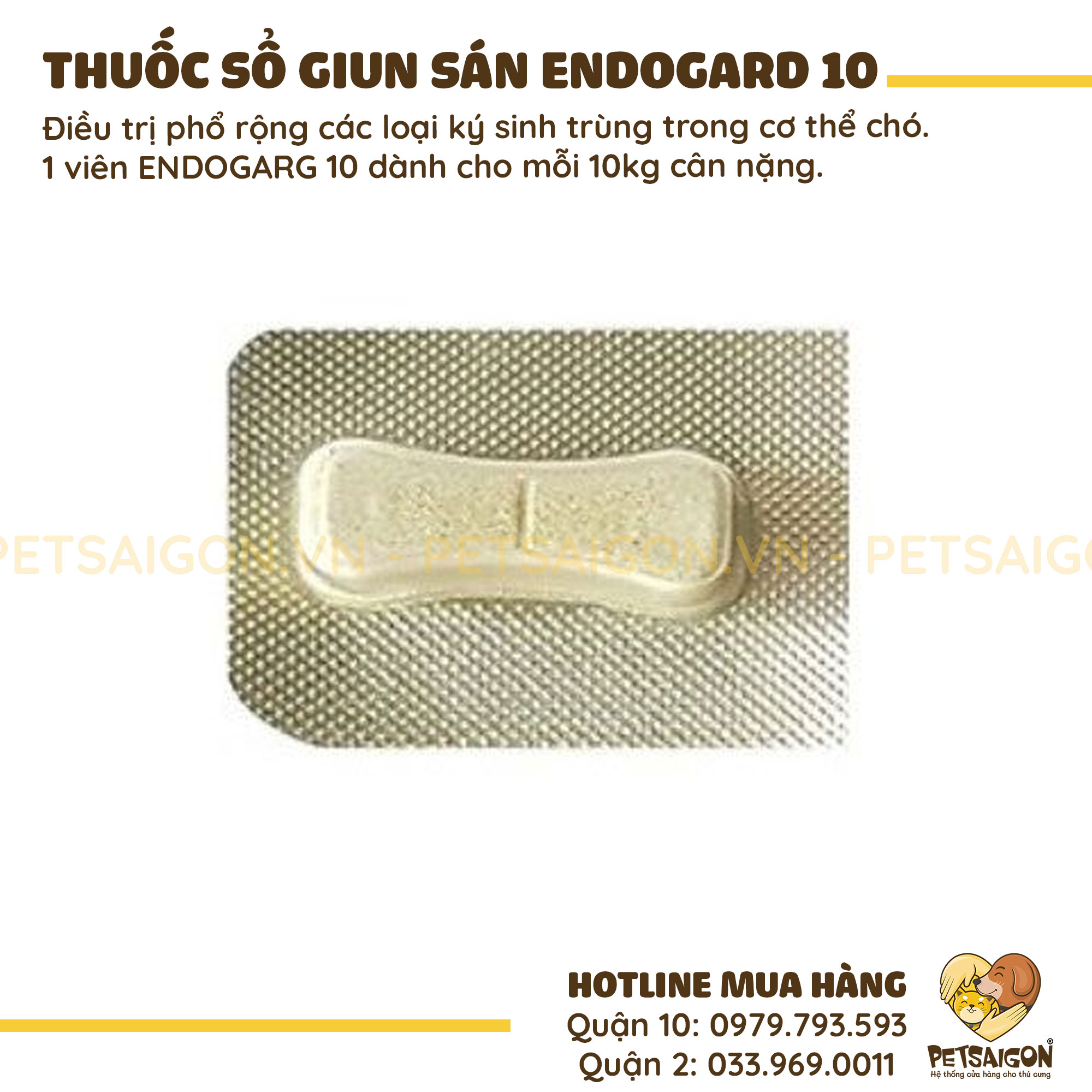 Thuốc Sổ Giun Cho Chó Endogard 10