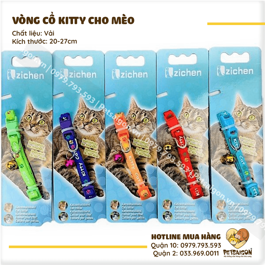 Vòng Cổ Cho Chó Mèo Nhỏ Kitty Dễ Thương