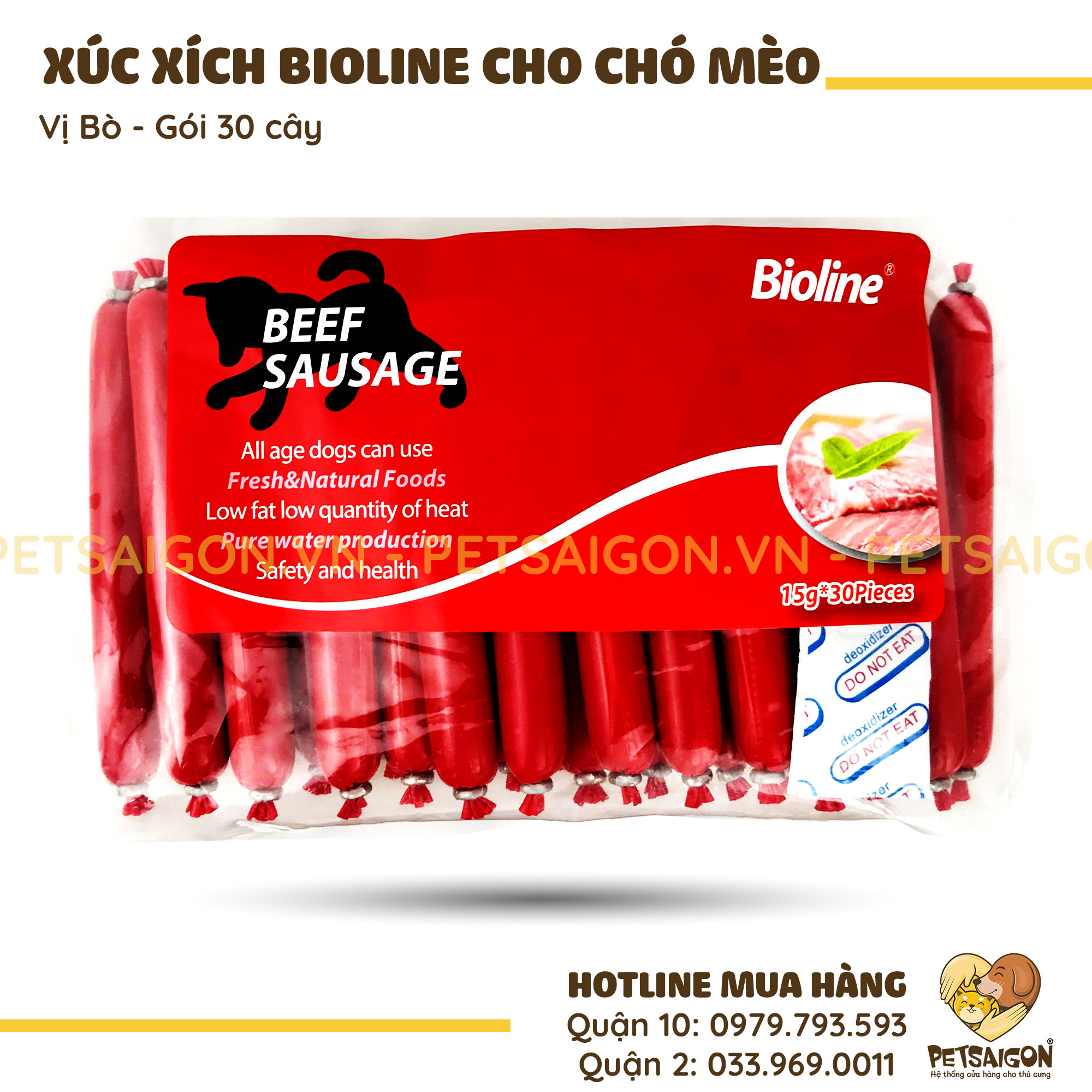Xúc Xích Cho Chó Mèo Bioline