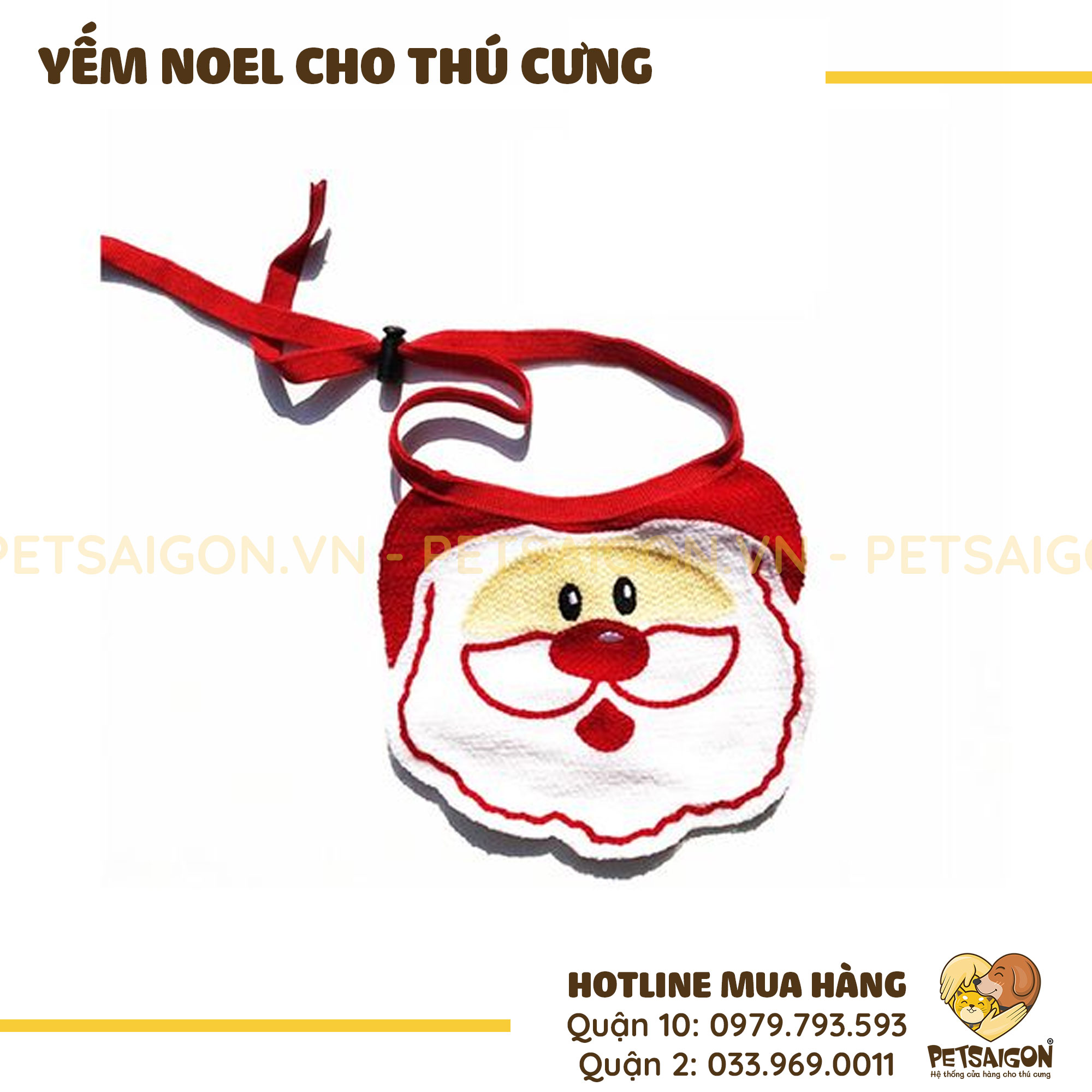 Yếm Cho Chó Mèo Hình Ông Già Noel