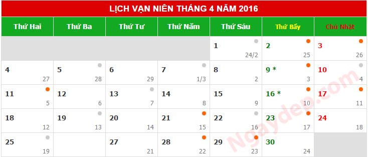 Xem ngày tốt chuyển nhà tháng 4 năm 2016 - chuyển nhà Toàn Cầu