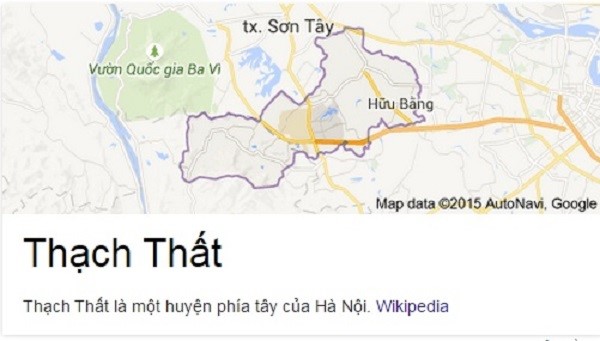 Bản đồ huyện Thạch Thất